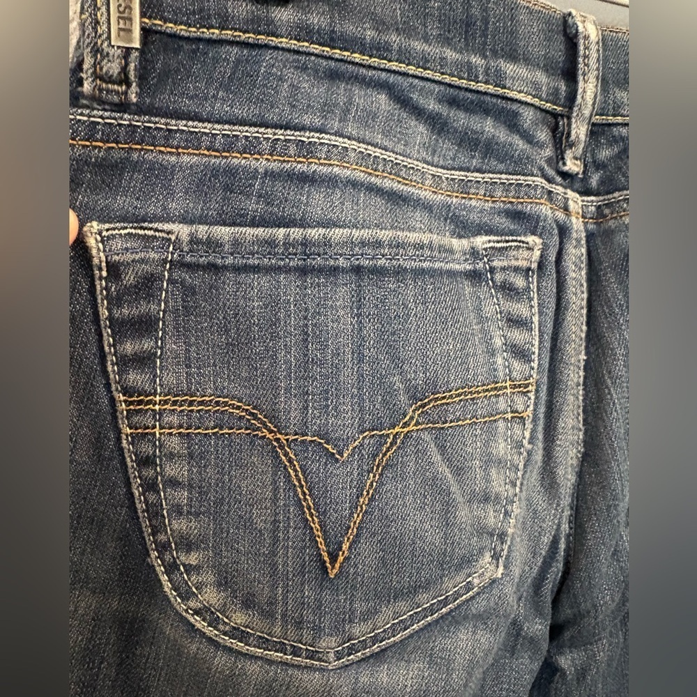 Diesel Liv Women's Slim Straight Ankle Jeans 26x24 Dark Blue Stretch Italy Y2K - Picture 12 of 16